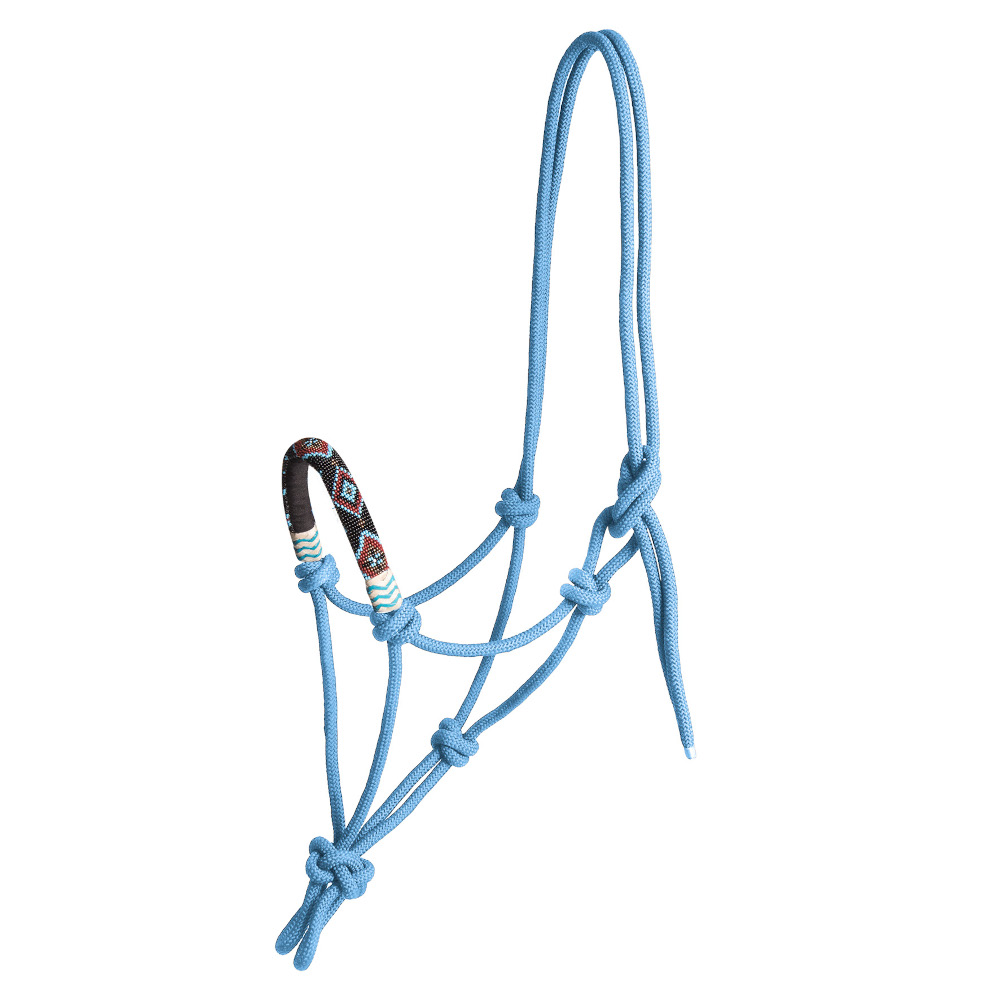 Waldhausen Knotenhalfter Pearls - azurblau, Größe Pony
