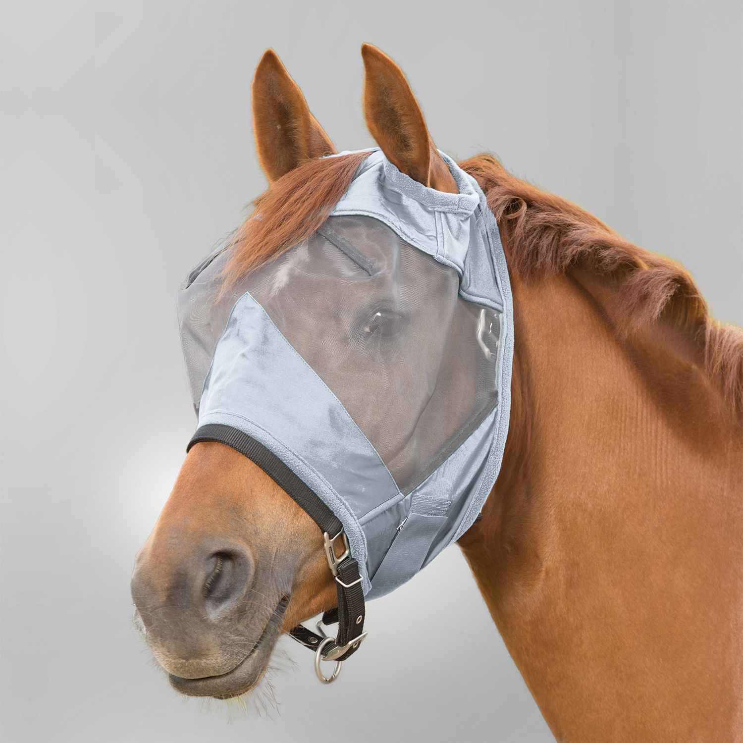 Waldhausen Fliegenmaske Premium ohne Ohrenschutz - silbergrau, Größe Pony