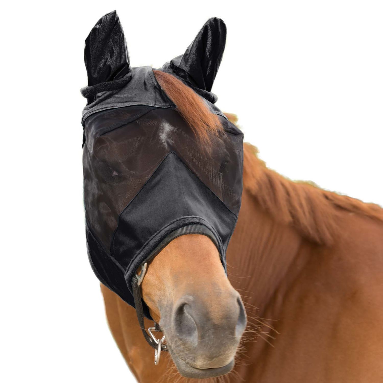 Waldhausen Fliegenmaske Premium 3 in 1 - schwarz, Größe Pony