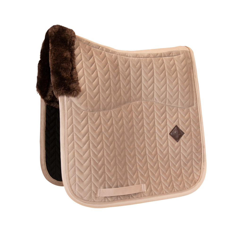 Kentucky Friendly Schabracke Velvet Dressur - beige, Größe Full