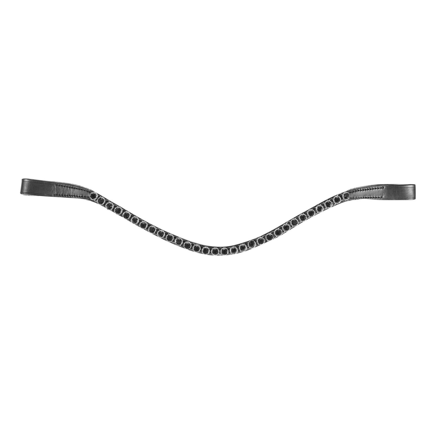 HKM Stirnband Precious - schwarz, Größe Warmblut