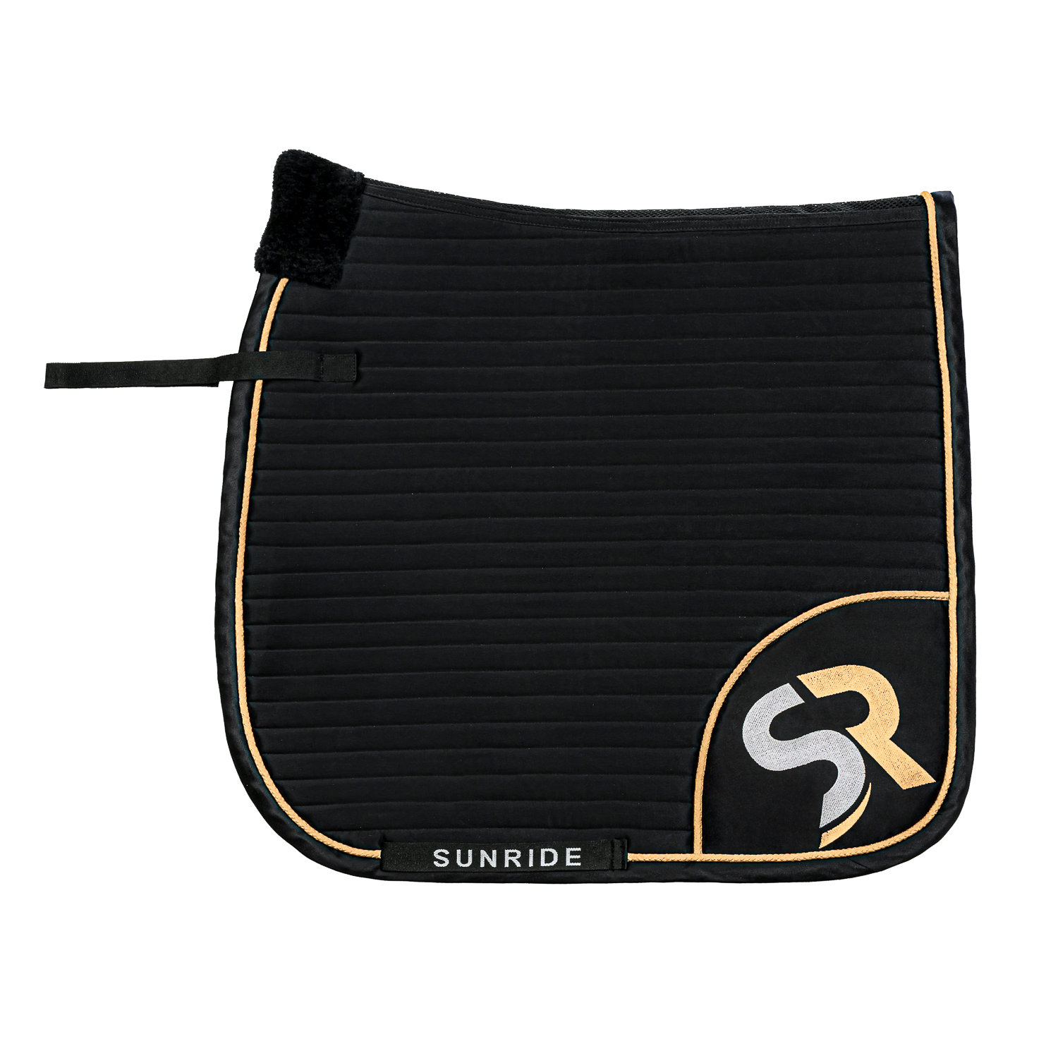 Sunride Dressurschabracke Exclusive Line - schwarz/gold, Größe Full
