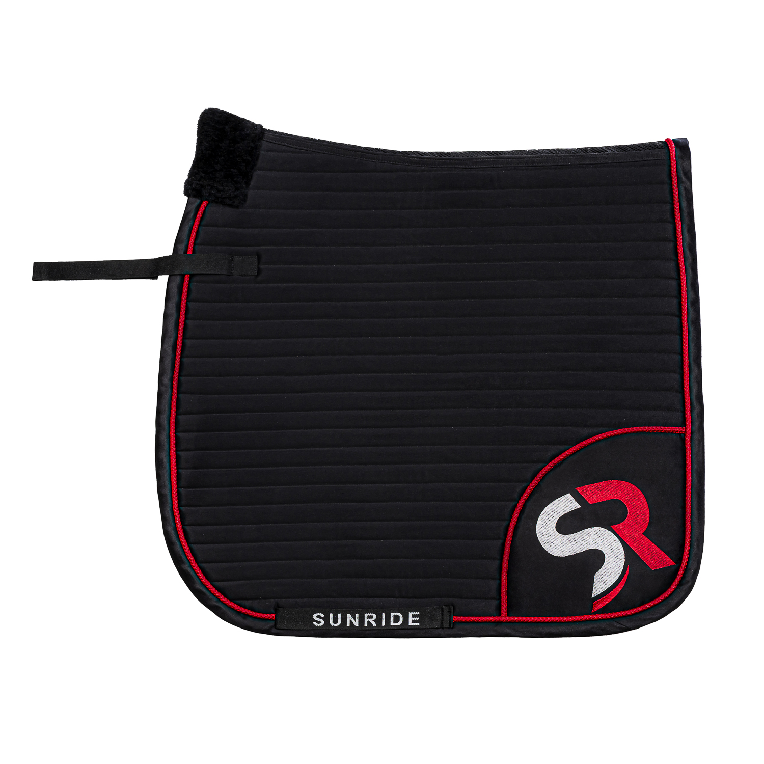 Sunride Dressurschabracke Exclusive Line - schwarz/rot, Größe Full