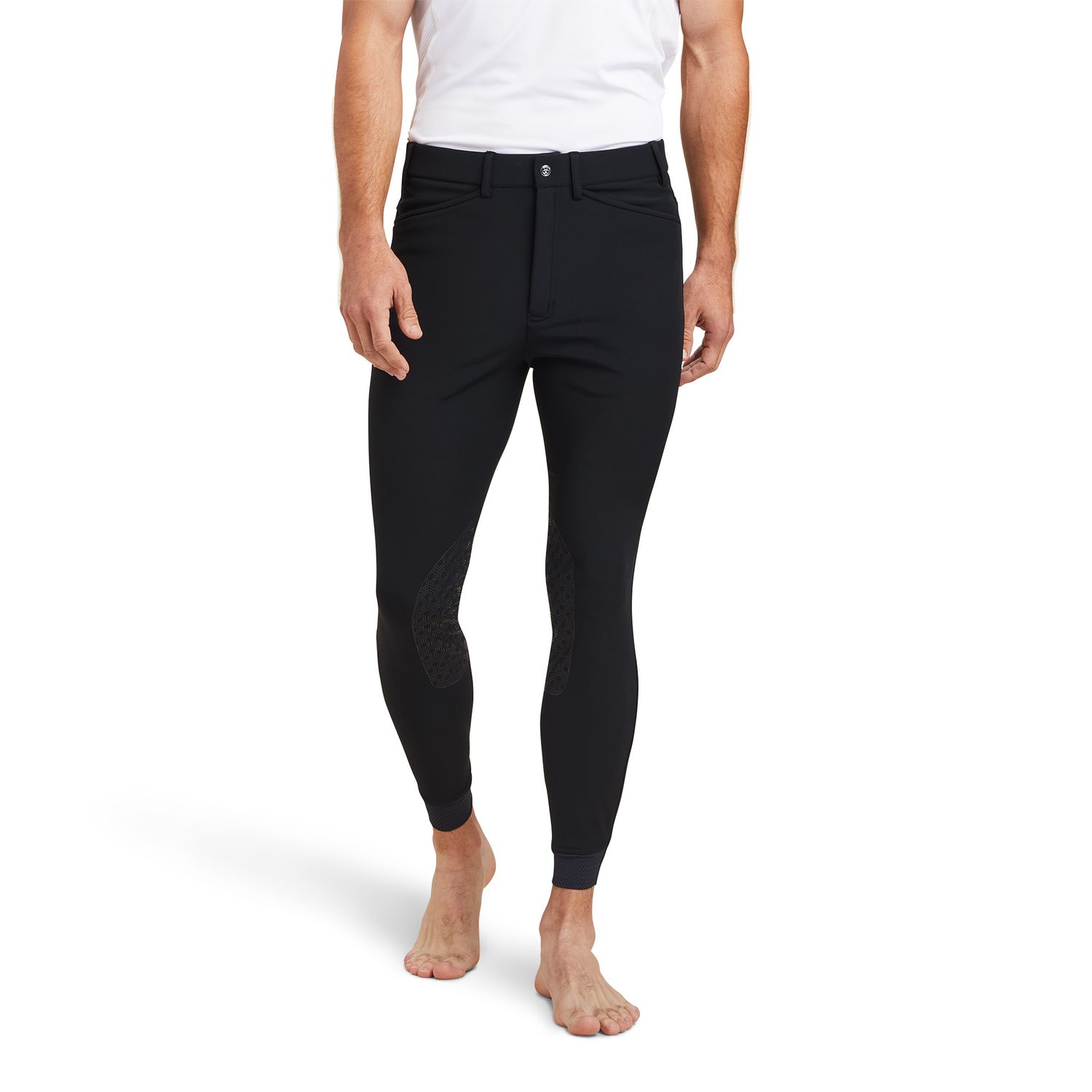 Ariat Tri Factor Frost isolierte Kniebesatz Reithose Herren - black, Größe 46