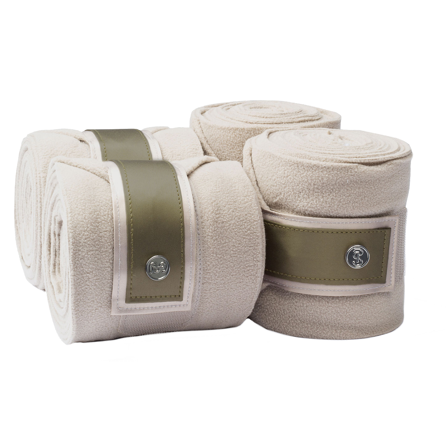 EQuest Alpha Fleece Bandage für Pferde, 4er Set - Grau Melange