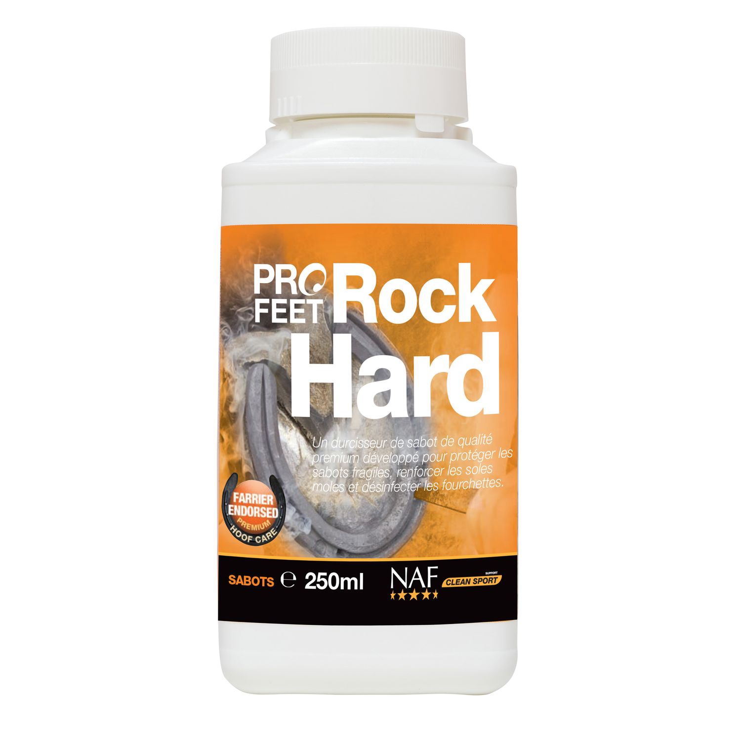 NAF ProFeet Rock Hard festigt brüchige Hufe und hält den Strahl hygienisch sauber - Größe 250 ml