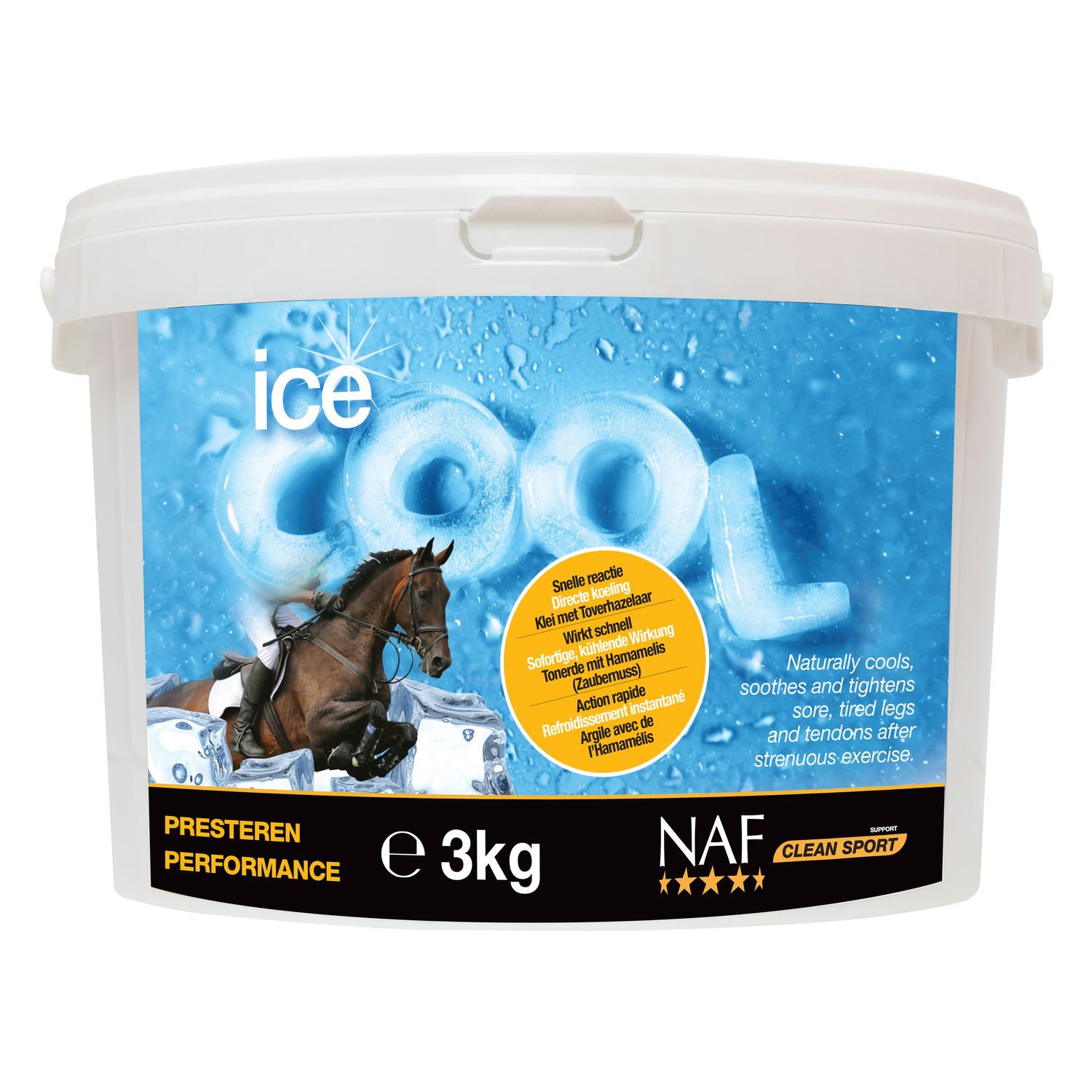 NAF Ice Cool natürliche Tonerde mit Hamamelis und Arnika - Größe 3 Kg