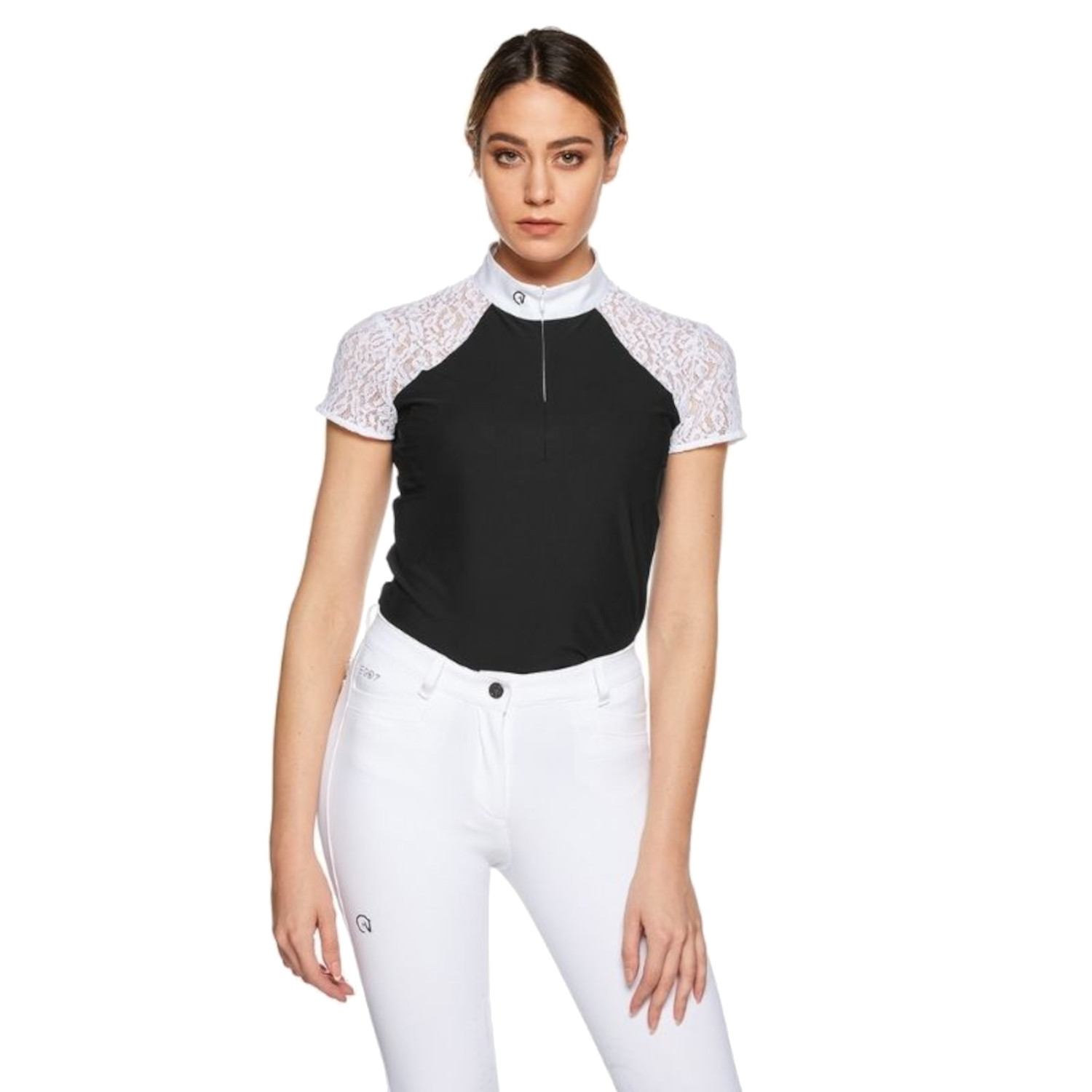 EGO7 Florentine MC kurzarm Turniershirt Damen - black, Größe 36