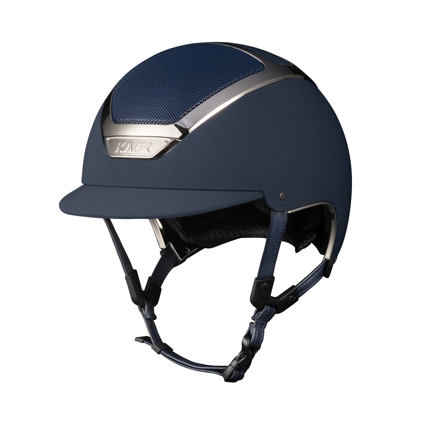 KASK Dogma Chrome Reithelm inkl. Liner - navy/silver, Größe 53