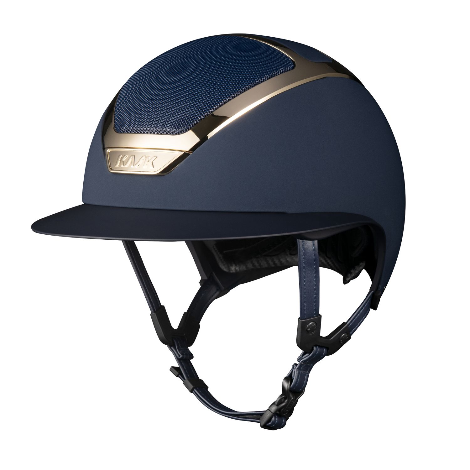 KASK Star Lady Chrome Reithelm inkl. Liner - navy/gold, Größe 62