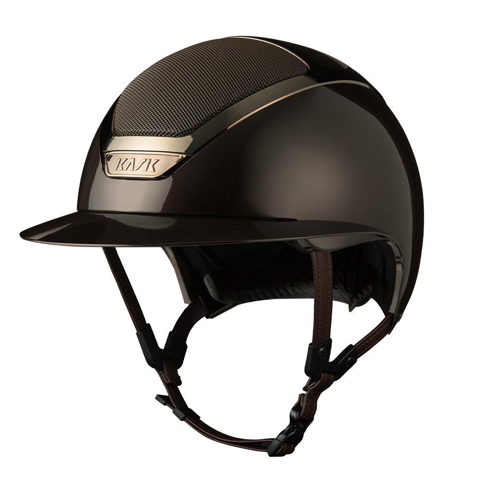 KASK Star Lady Pure Shine Reithelm inkl. Liner - espresso brown, Größe 55