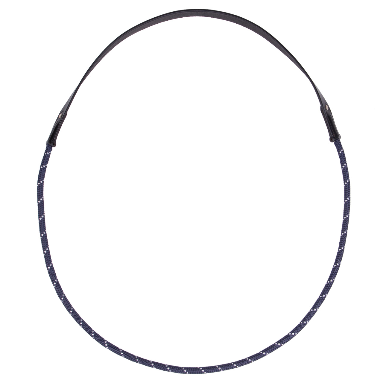 QHP Halsseil Leder - navy, Größe Cob