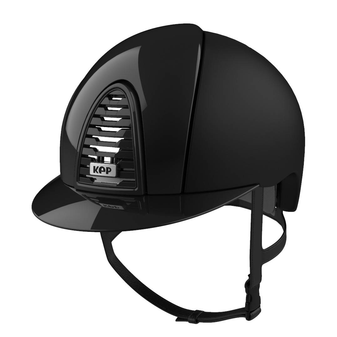 KEP Cromo 2.0 Textile/Polish frame&grid Reithelm - black, Größe L (59-62)