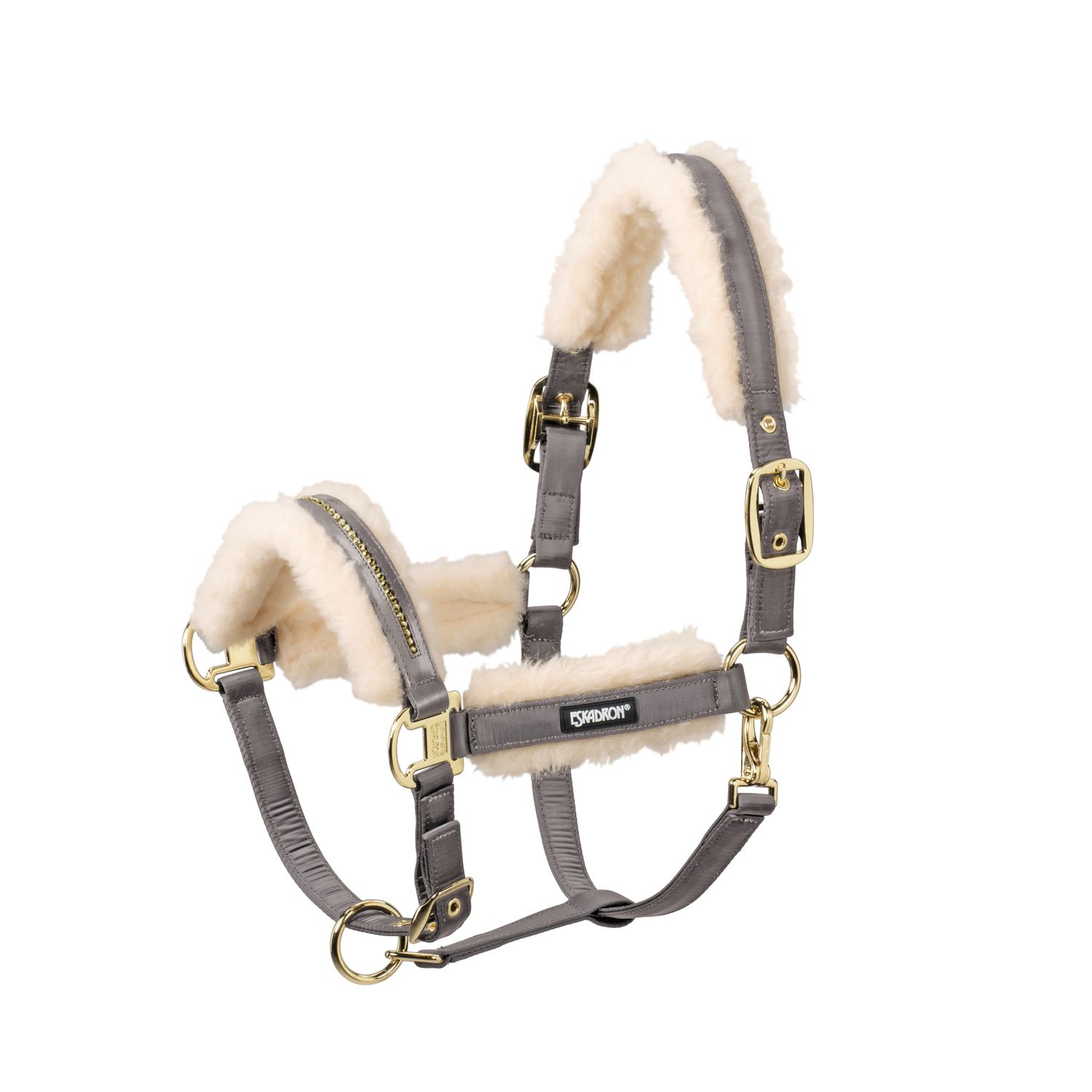 Eskadron Basic Doublepin Evo Wool Halfter - anthra, Größe Warmblut Extra-NEU