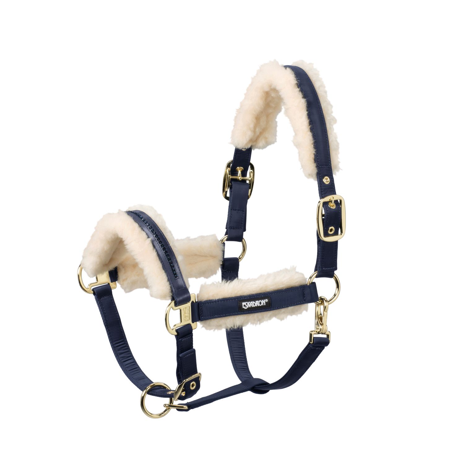 Eskadron Basic Doublepin Evo Wool Halfter - nightblue, Größe Warmblut Extra-NEU