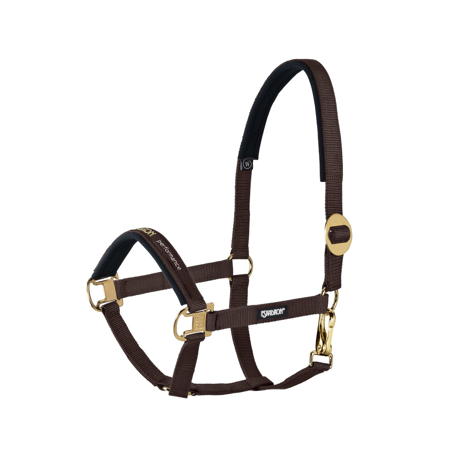 Eskadron Basic Sliding Buckle Halfter - darkbrown, Größe Warmblut Extra-NEU