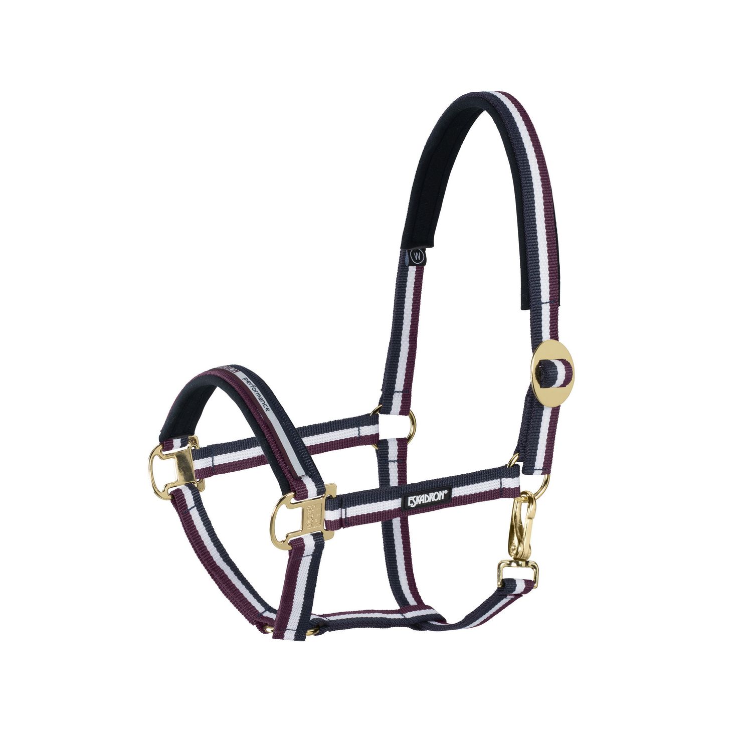 Eskadron Basic Sliding Buckle Halfter - bordeaux, Größe Warmblut Extra-NEU