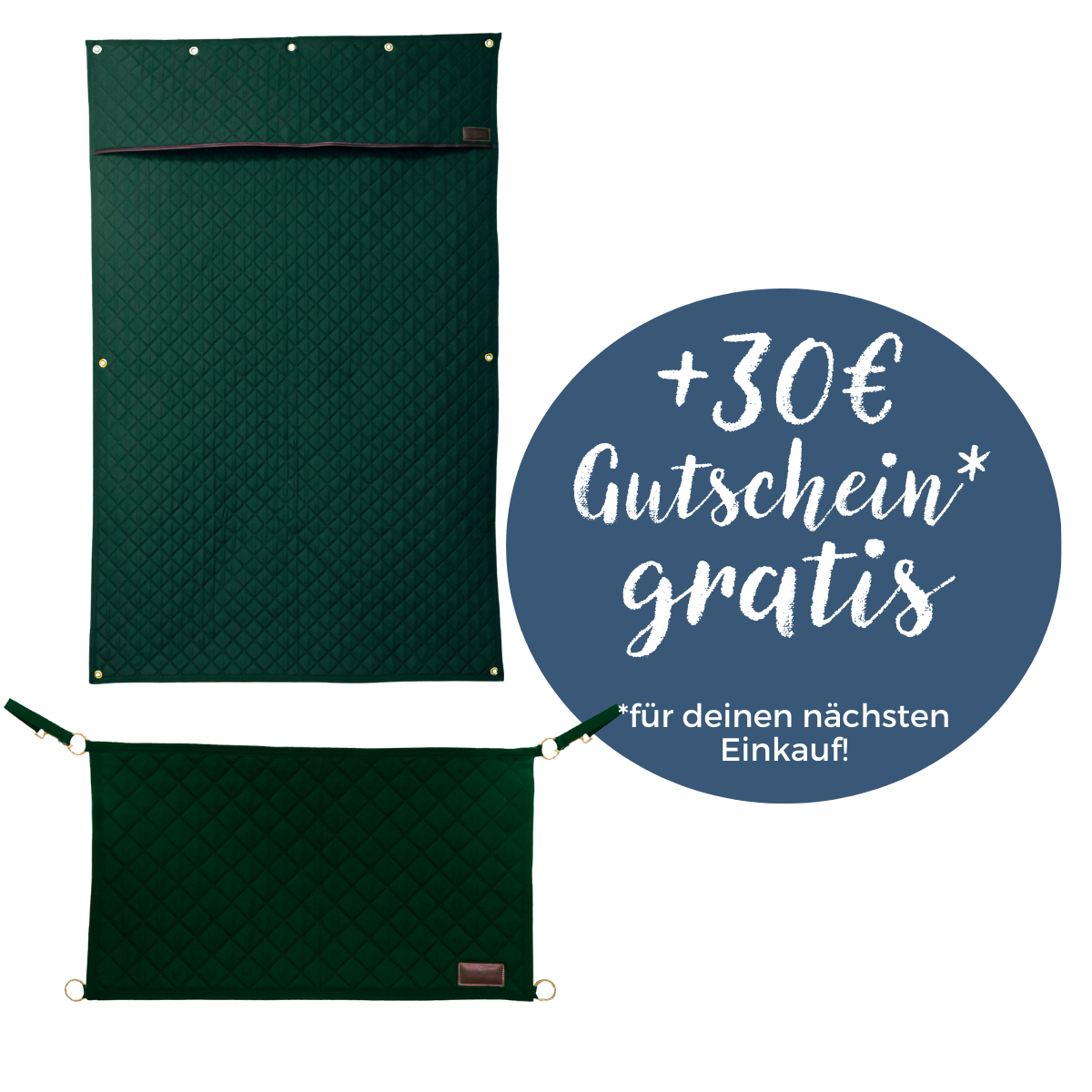 Kentucky Horsewear Stallvorhang mit Boxenvorhang + GRATIS 30 Euro Einkaufsgutschein - dunkelgrün