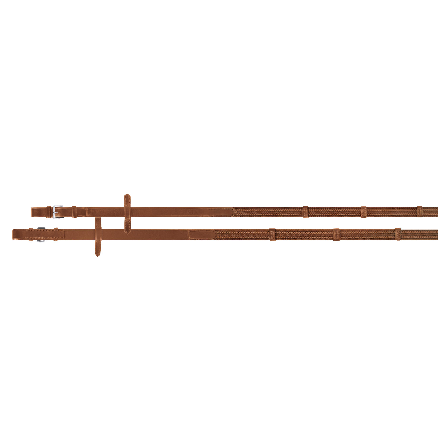 Passier Gurtzügel mit Gummieinwebung - teak/edelstahl, Größe Full
