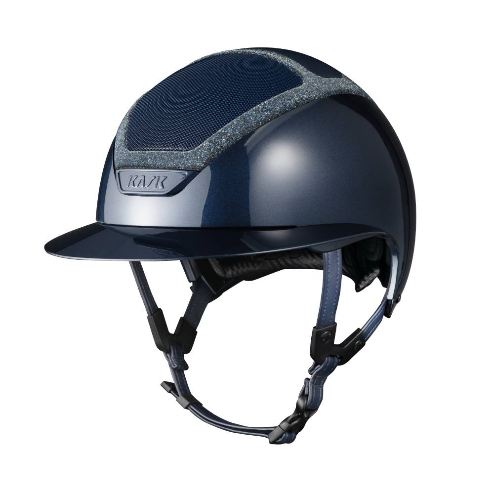 KASK Star Lady Pure Shine Swarovski Frame Reithelm inkl. Liner - navy, Größe 54