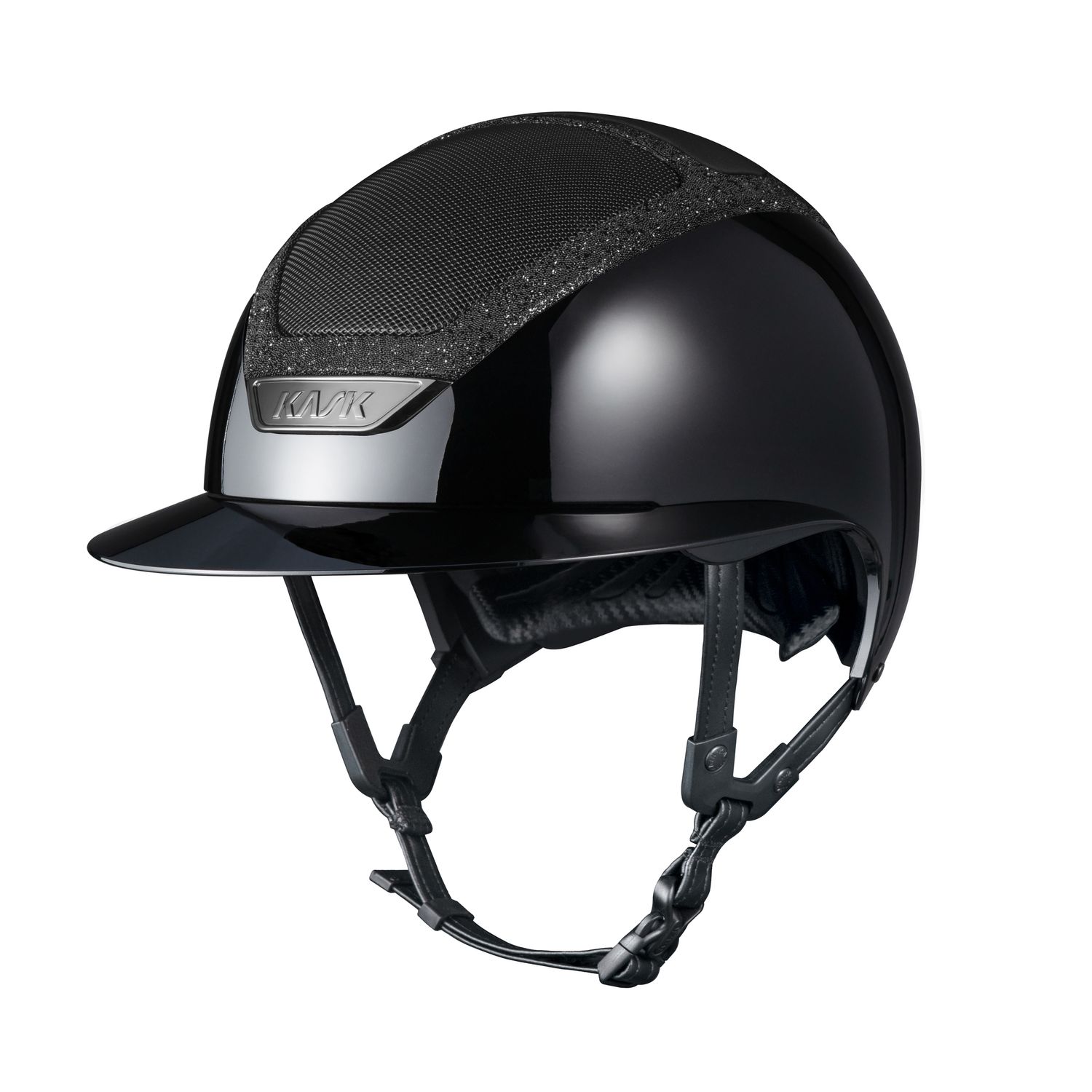 KASK Star Lady Pure Shine Swarovski Frame Reithelm inkl. Liner - schwarz, Größe 61