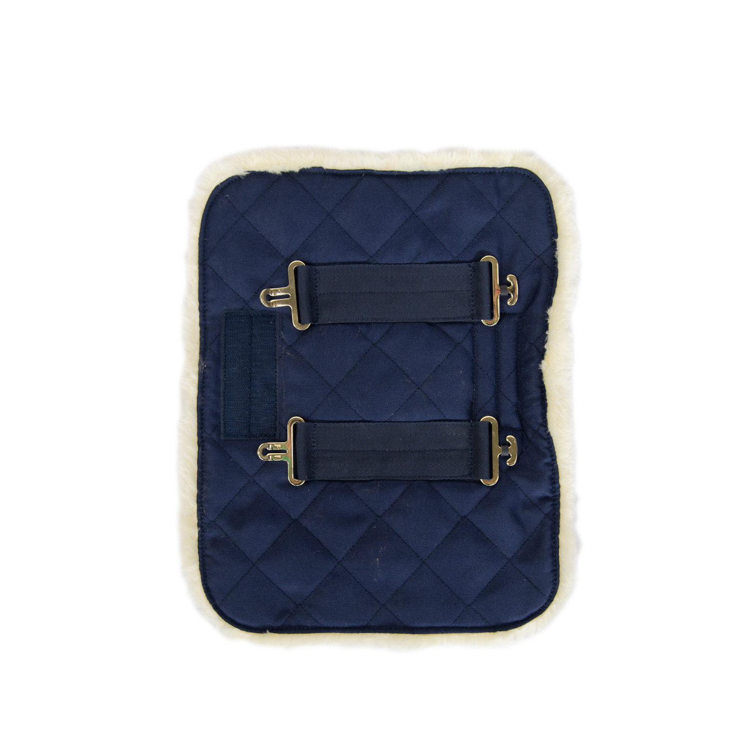 Kentucky Horsewear Chest Expander Sheepskin 2 Buckles - navy