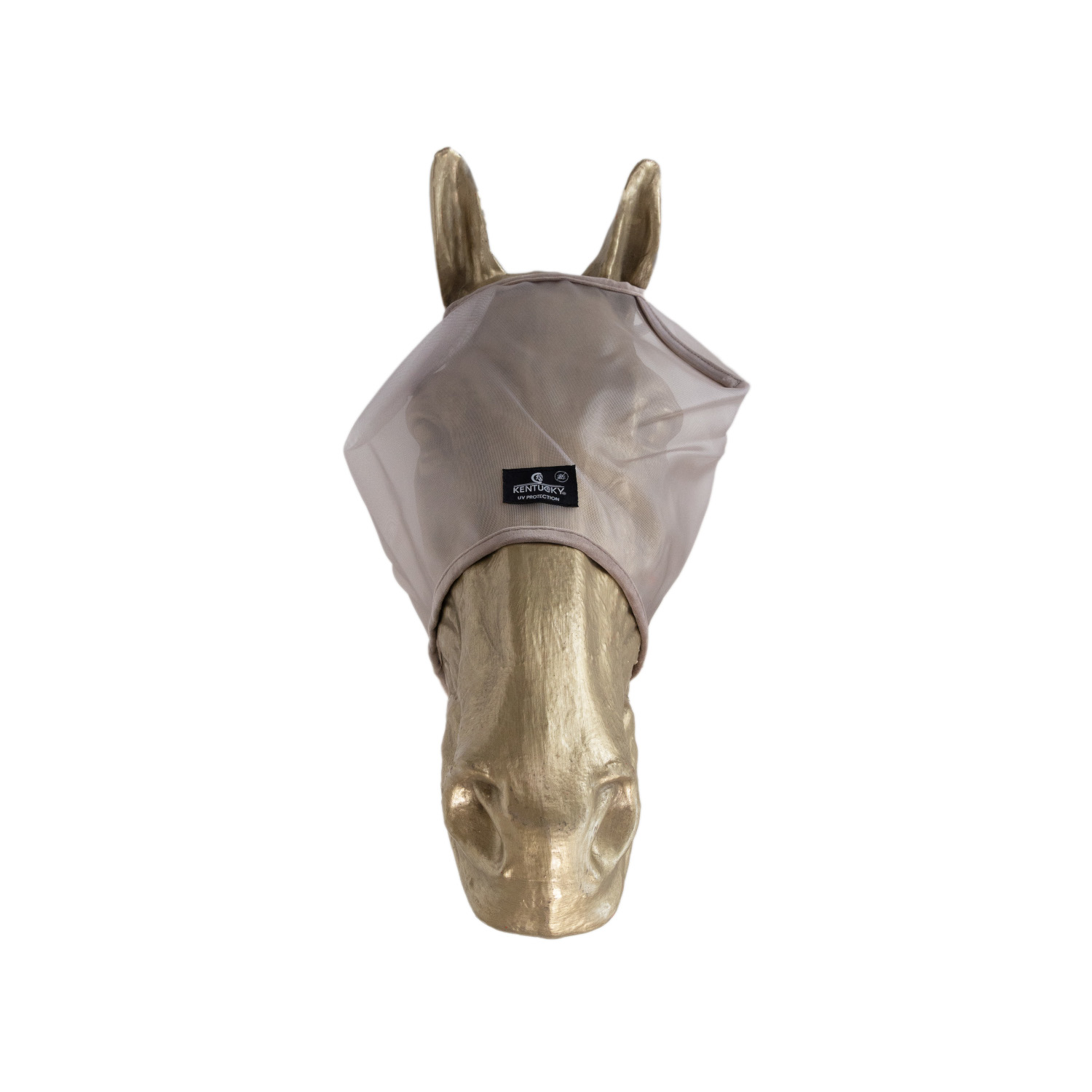 Kentucky Horsewear Fliegenmaske Classic ohne Ohren - beige, Größe Full