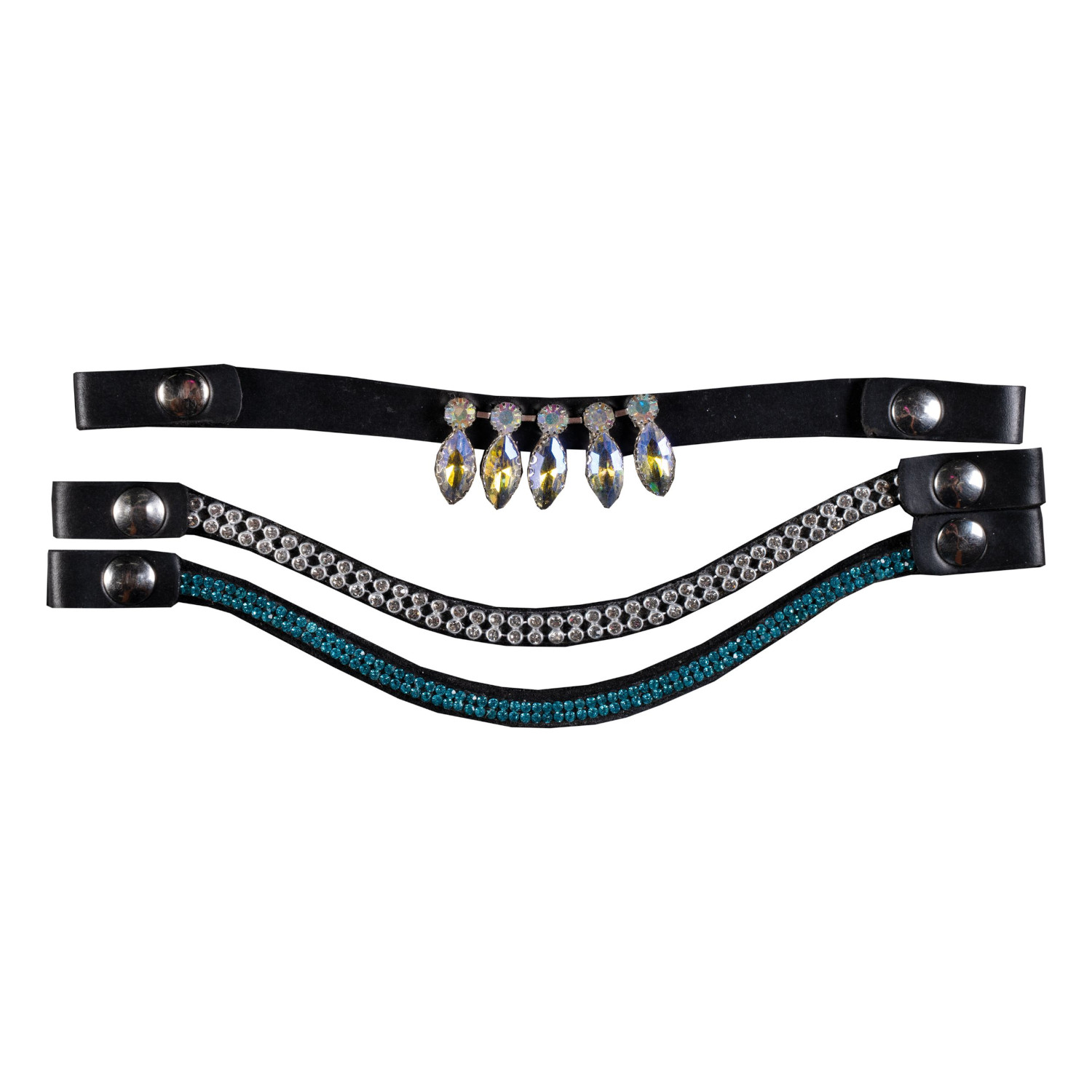 HKM Stirnbänder Hobby Horsing 3er Set - blau