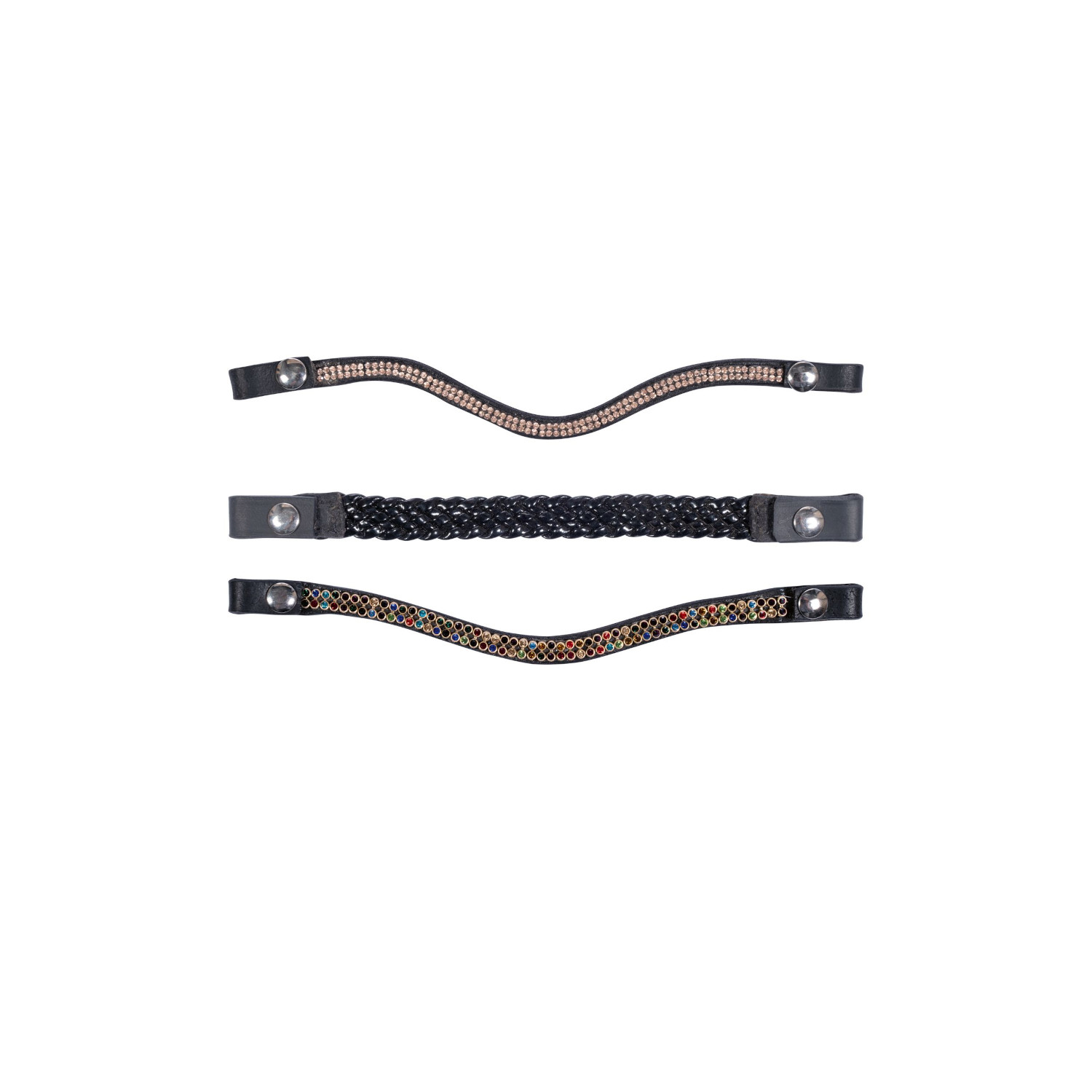 HKM Stirnbänder Hobby Horsing 3er Set - bunt