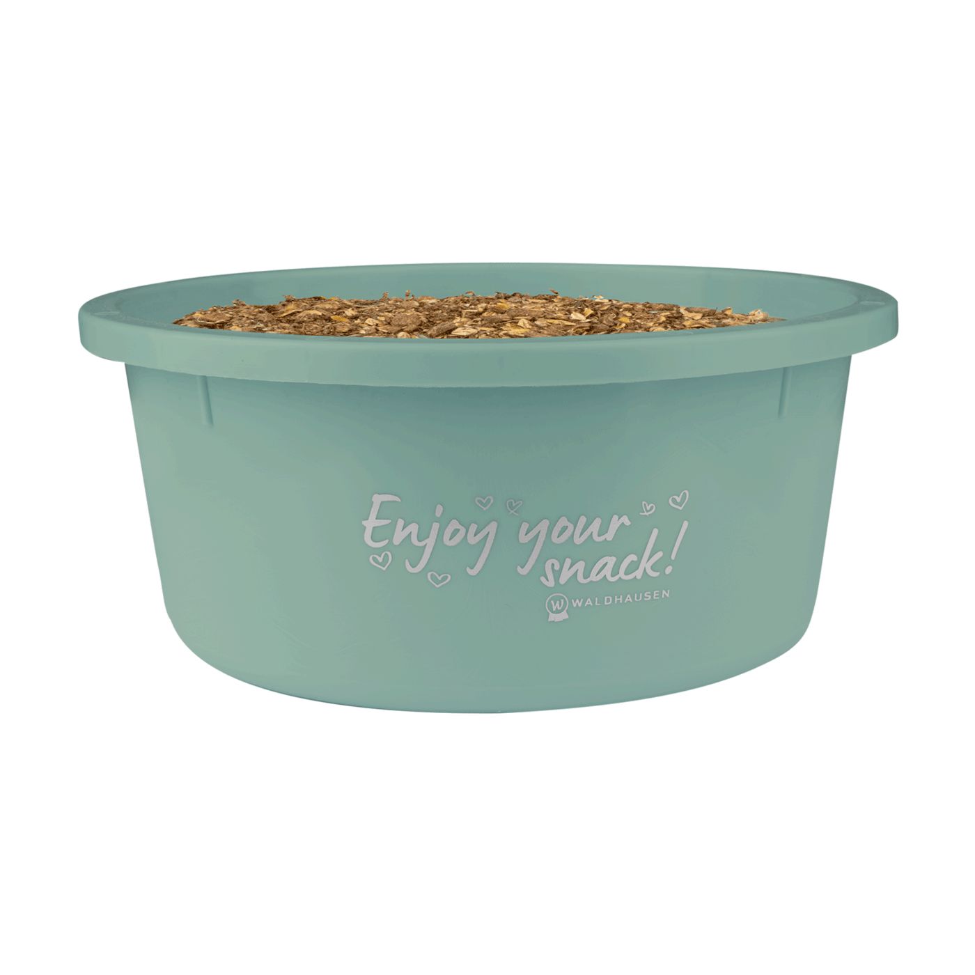Waldhausen kleine Futterschale "Enjoy your snack" mit Deckel - mistel