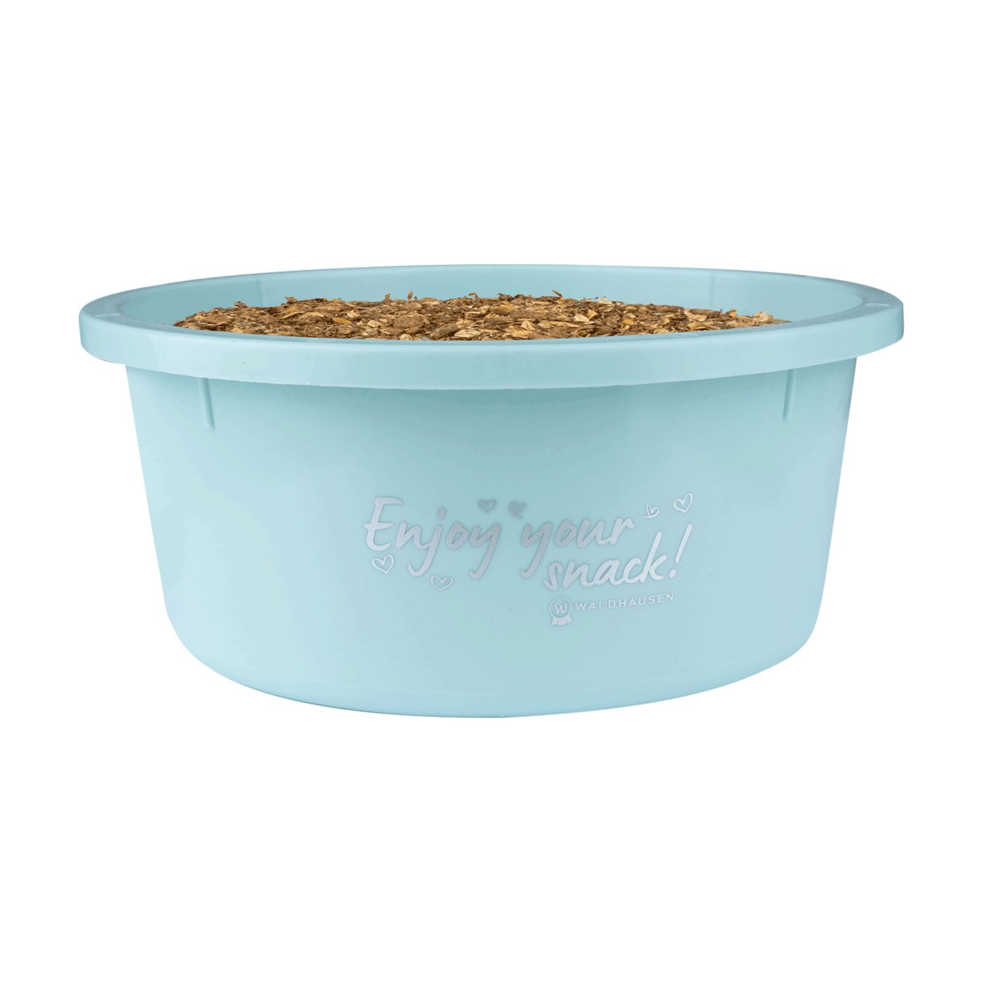 Waldhausen kleine Futterschale "Enjoy your snack" mit Deckel - türkis