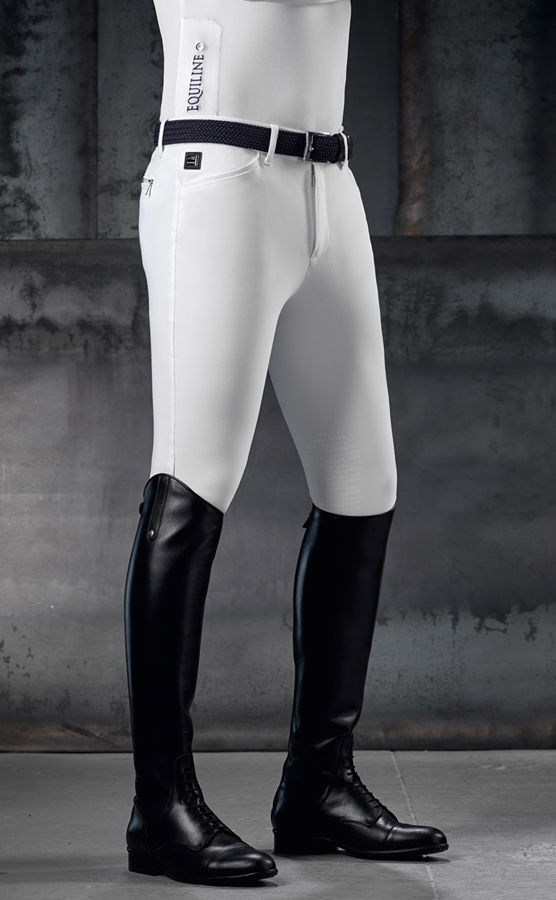 Equiline X-Grip Willow Kniebesatzhose Herren - weiß, Größe 56