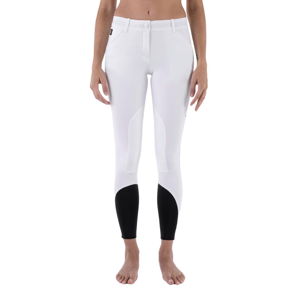 Equiline Boston Kniebesatz Reithose Damen - weiß, Größe 42