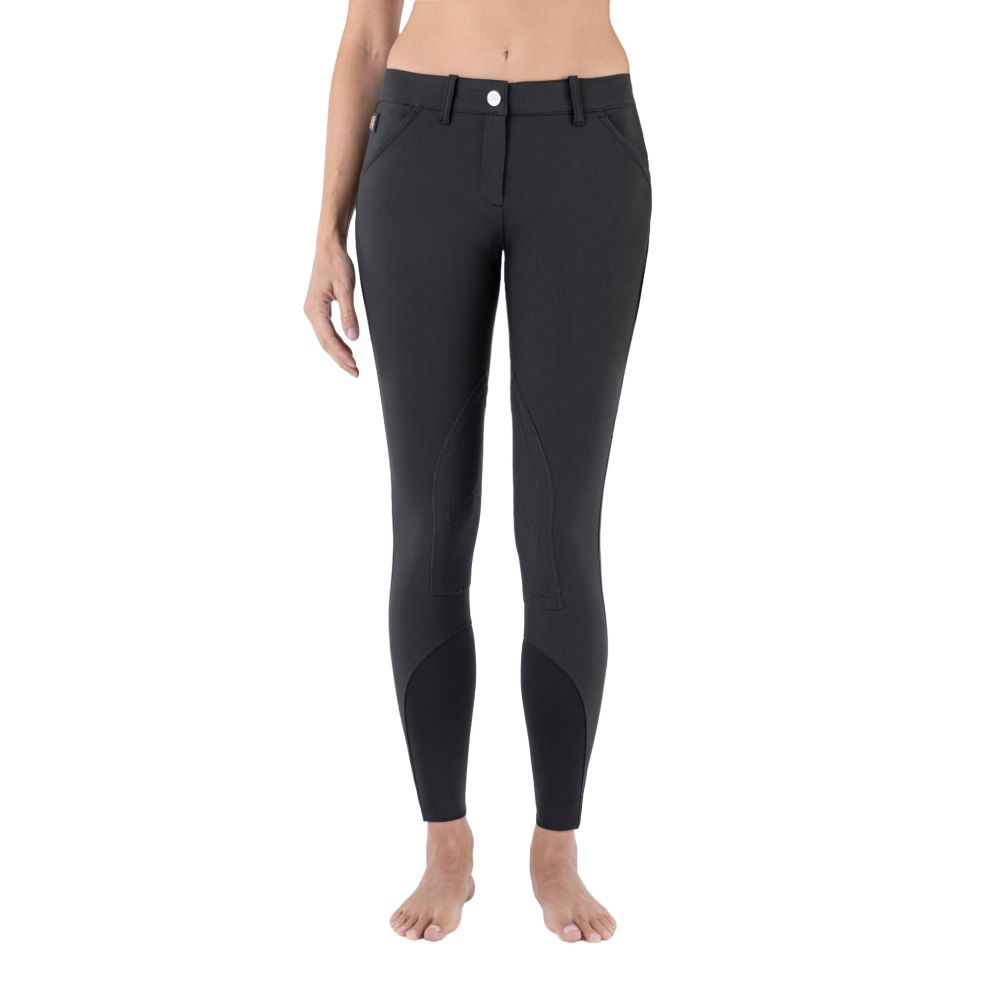Equiline Boston Kniebesatz Reithose Damen - schwarz, Größe 40