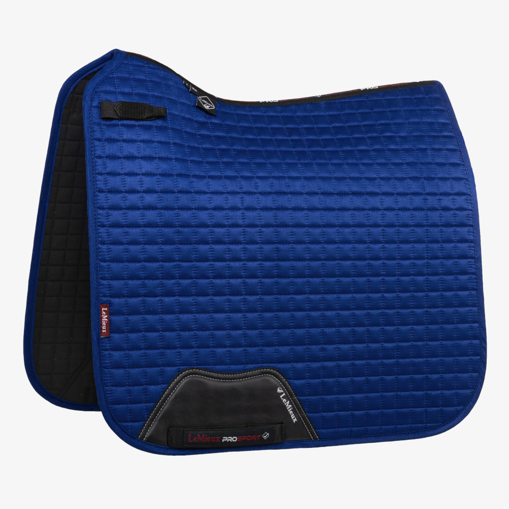 LeMieux Suede Dressage Square Dressur Schabracke - benetton blue, Größe S/M