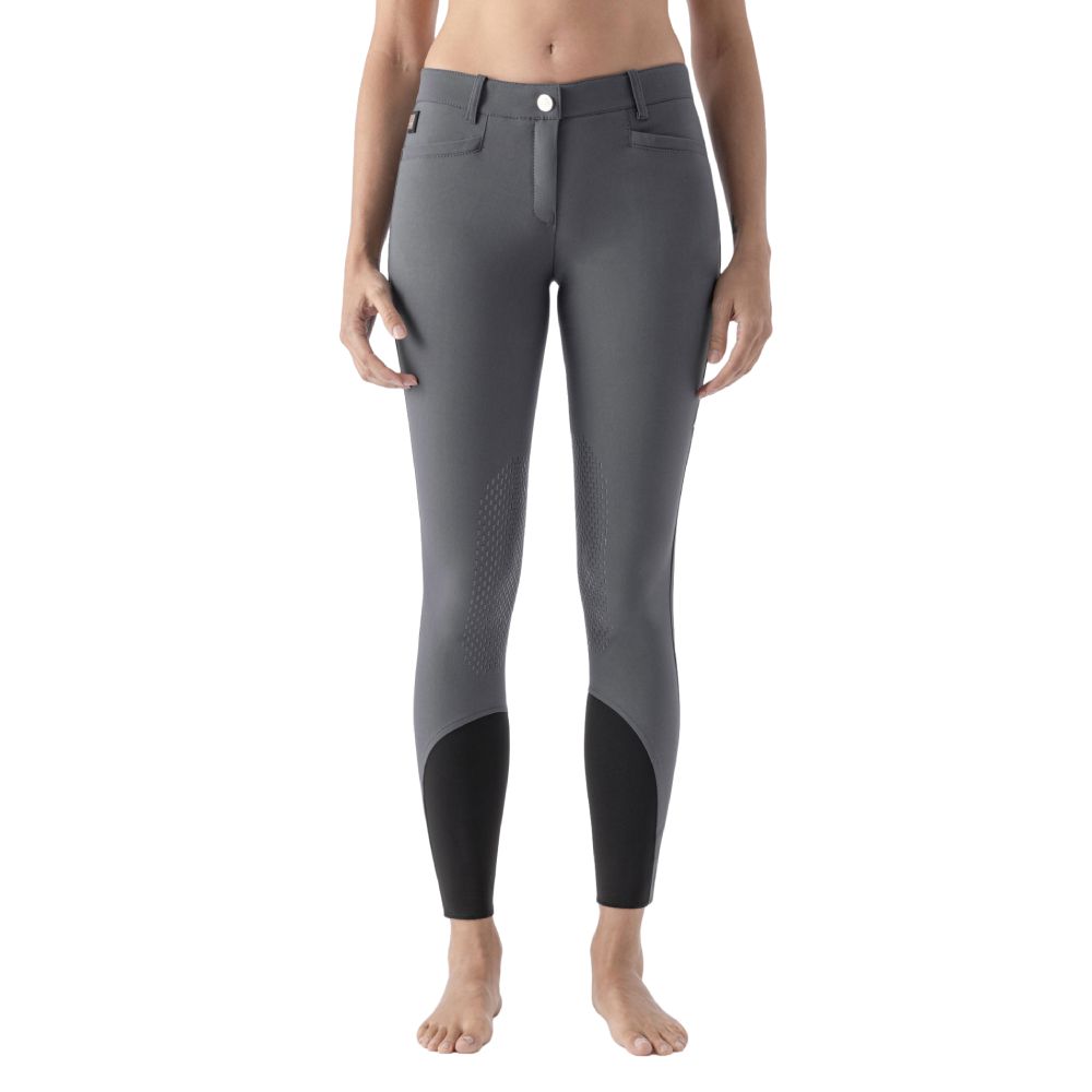 Equiline Ash X-Grip Kniebesatzreithose Damen - grau, Größe 34