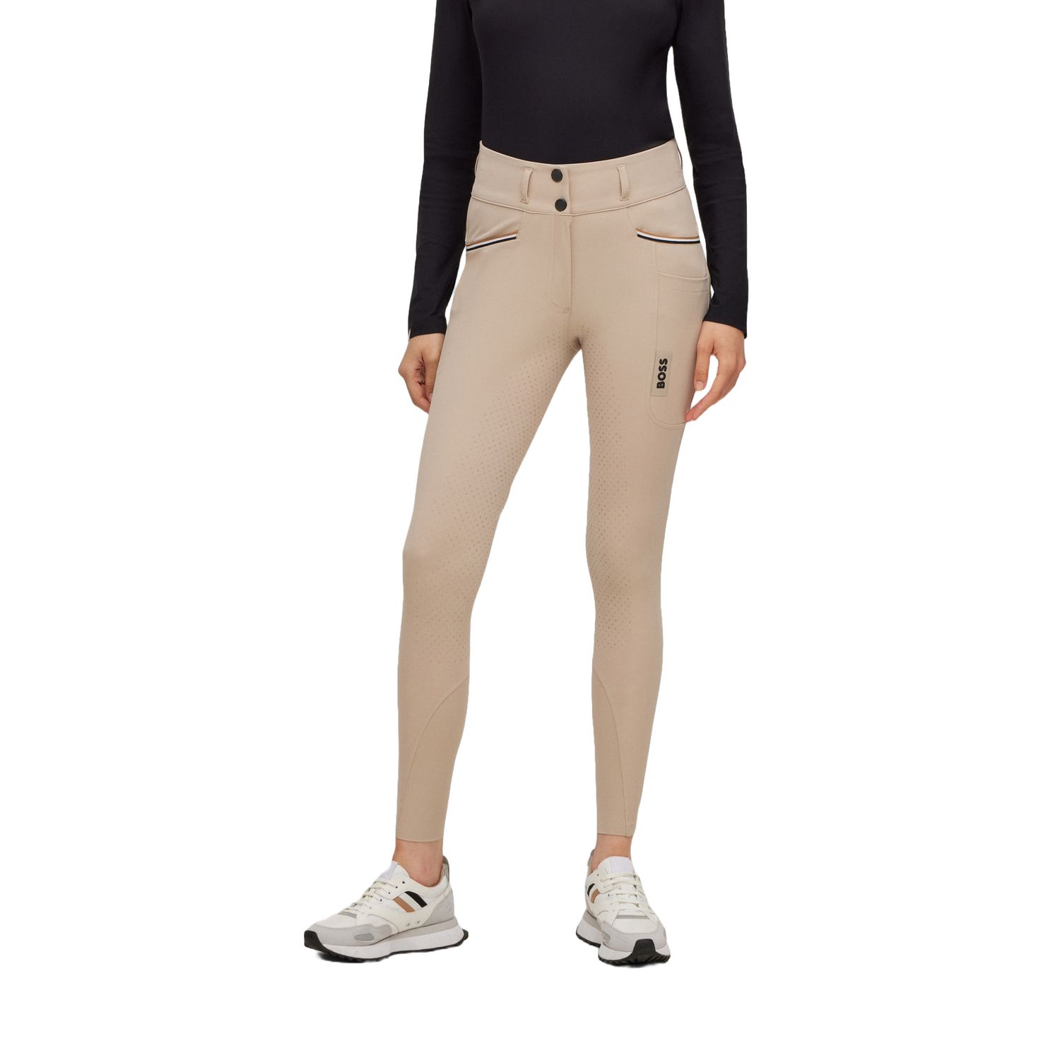 BOSS Equestrian Hailey Vollbesatz Reithose Damen - beige, Größe M