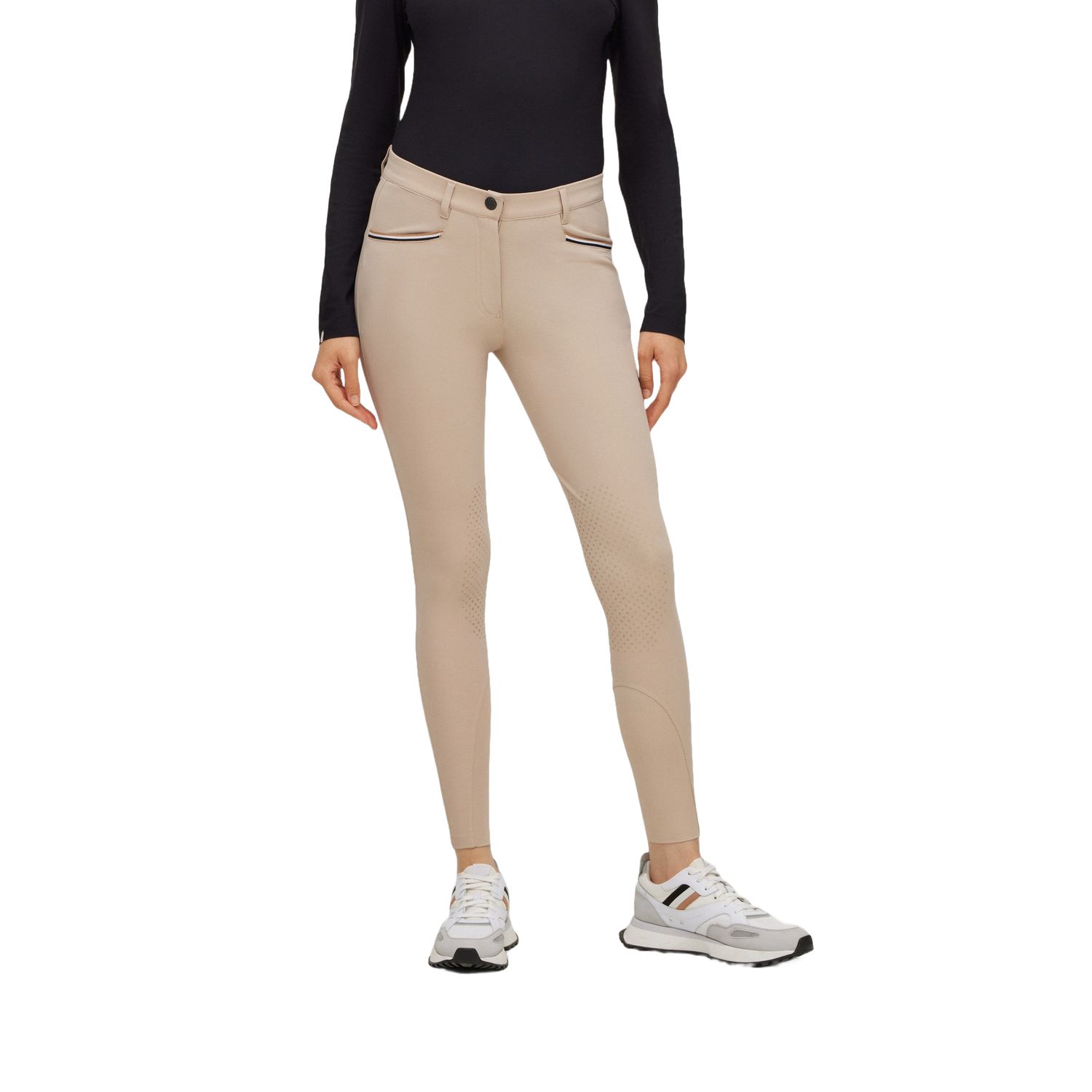 BOSS Equestrian Hazel Kniebesatz Reithose Damen - beige, Größe XXS
