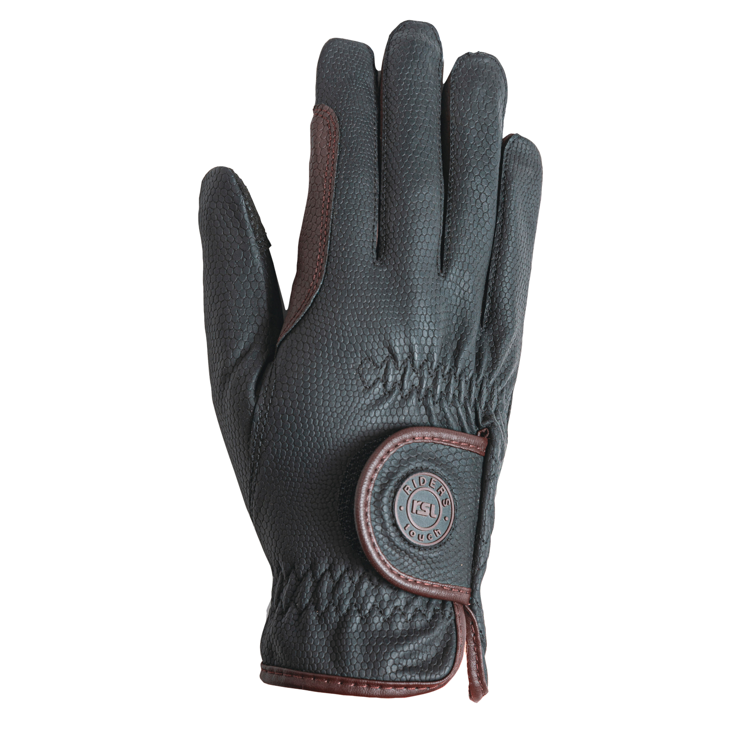 RSL Cambrige Reithandschuhe aus Albarin/Nylon - schwarz, Größe M