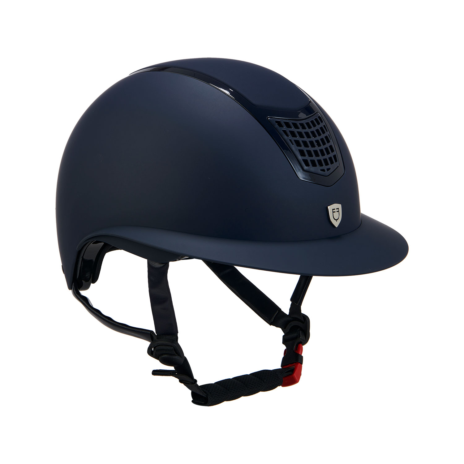 Equestro Eclipse Plain Mat Wide Visor Reithelm - navy/navy, Größe S (53-55 cm)