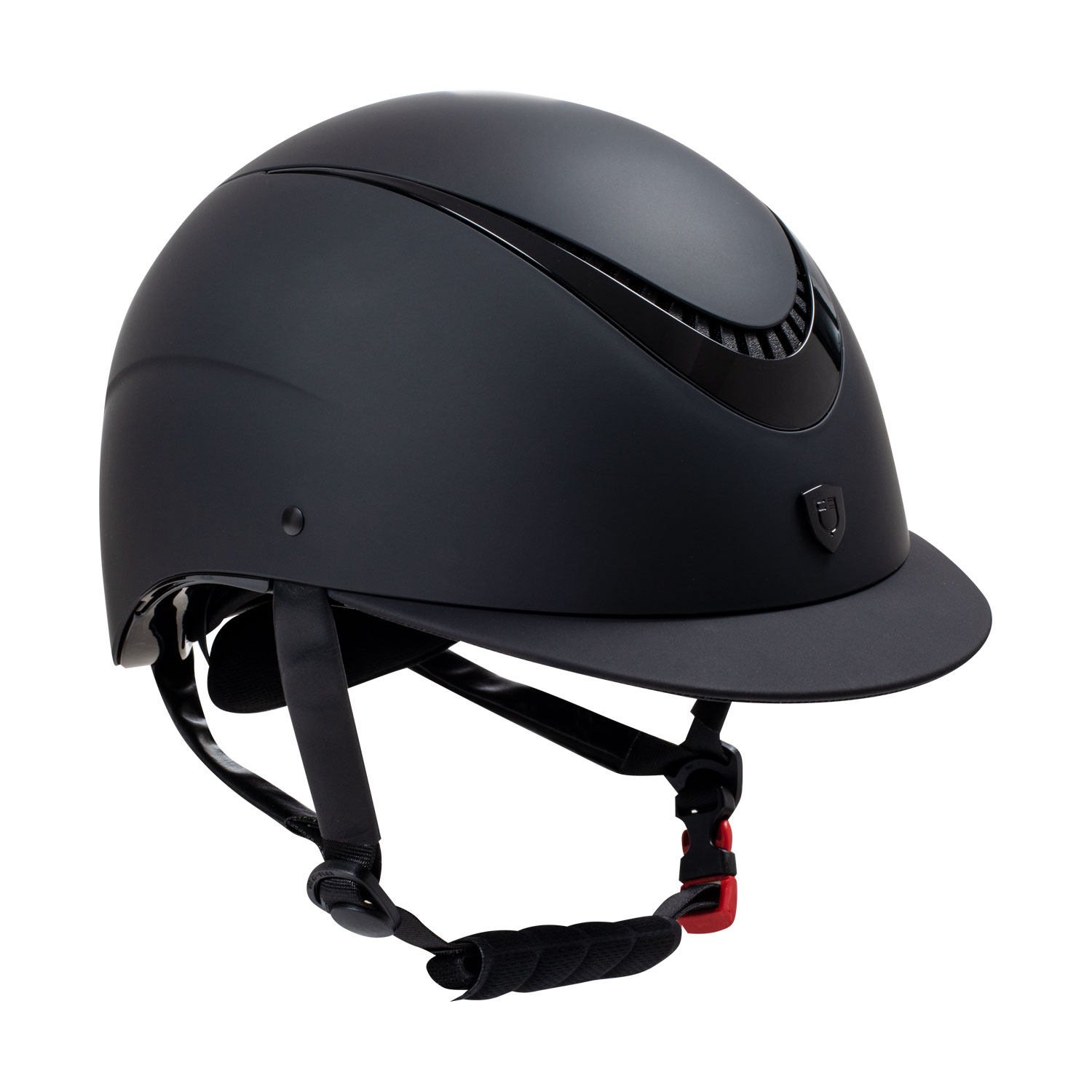 Equestro Galaxy shiny Frame Reithelm - black/black shiny, Größe S (52-54 cm)
