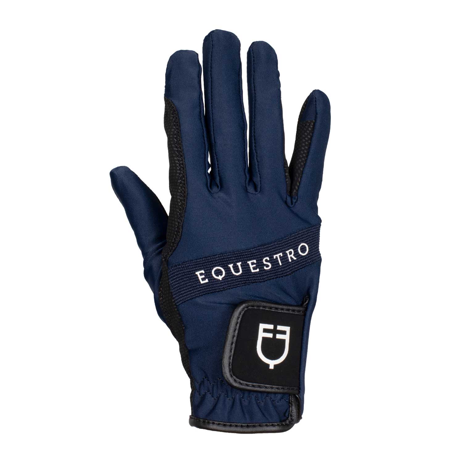 Equestro multicolor Reithandschuhe - navy/white, Größe 7,5