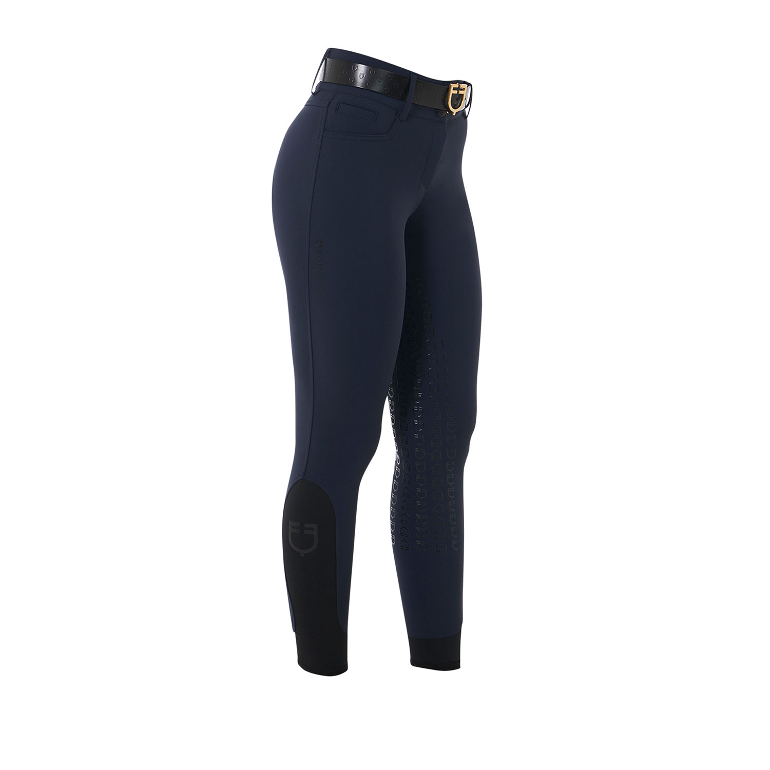 Equestro High Waist Vollgrip Reithose Damen - navy, Größe 40