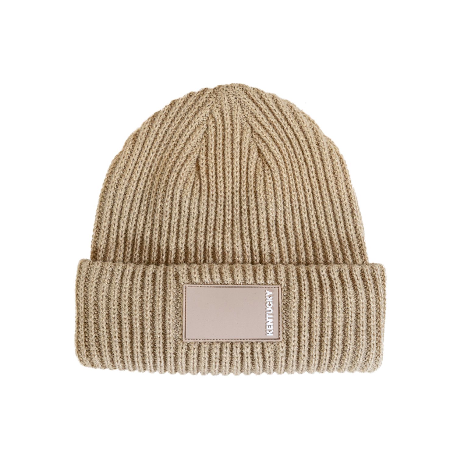 Kentucky Horsewear Beanie mit gummiertem Logo - beige