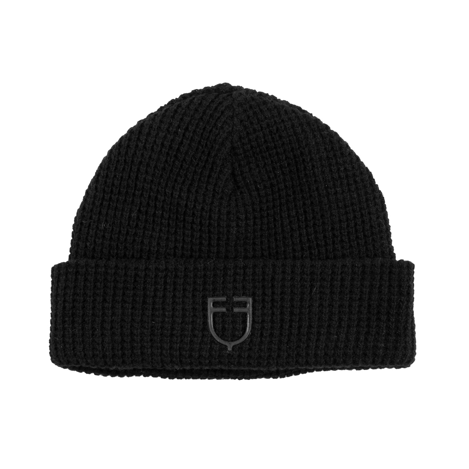 Equestro ribbed Beanie - black