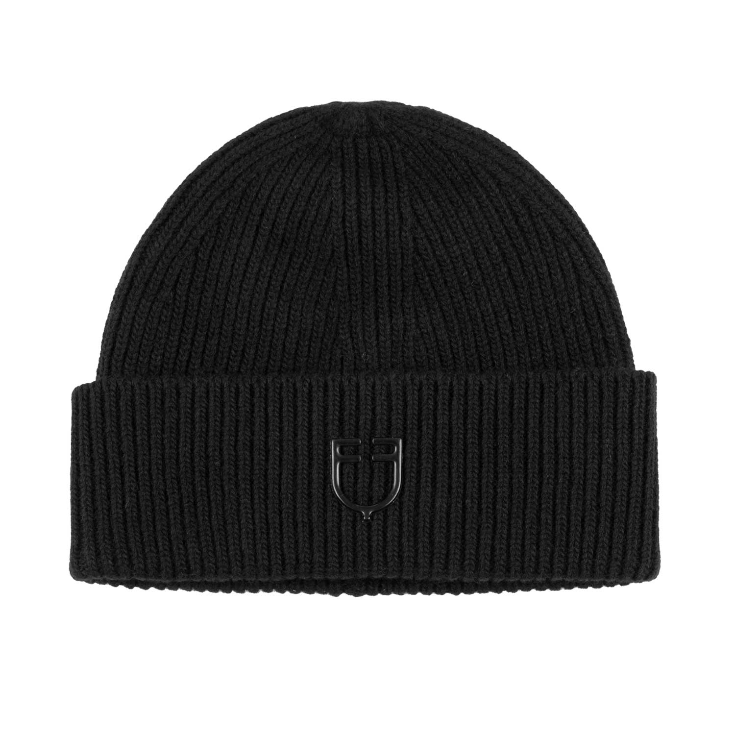 Equestro Mütze mit Strickmuster Beanie - black
