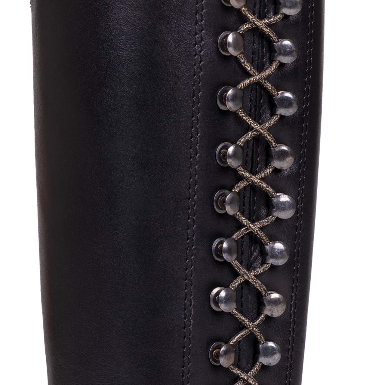 QHP elastische Schnürsenkel Glitter extra lang - black/gold