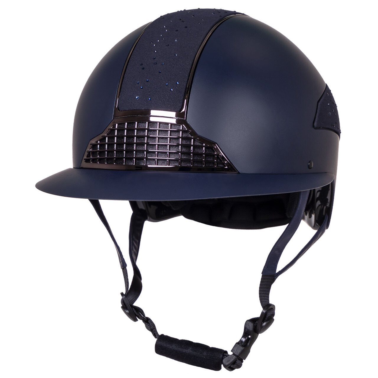 QHP Reithelm Ohio Polovisier - navy, Größe 57-59