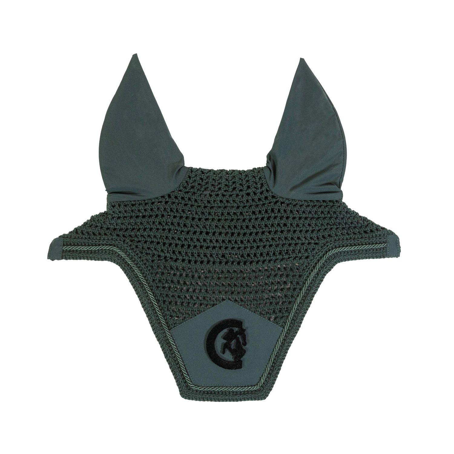 Kentucky Horsewear Fliegenhaube Wellington 3D Logo - dunkelgrün, Größe Full