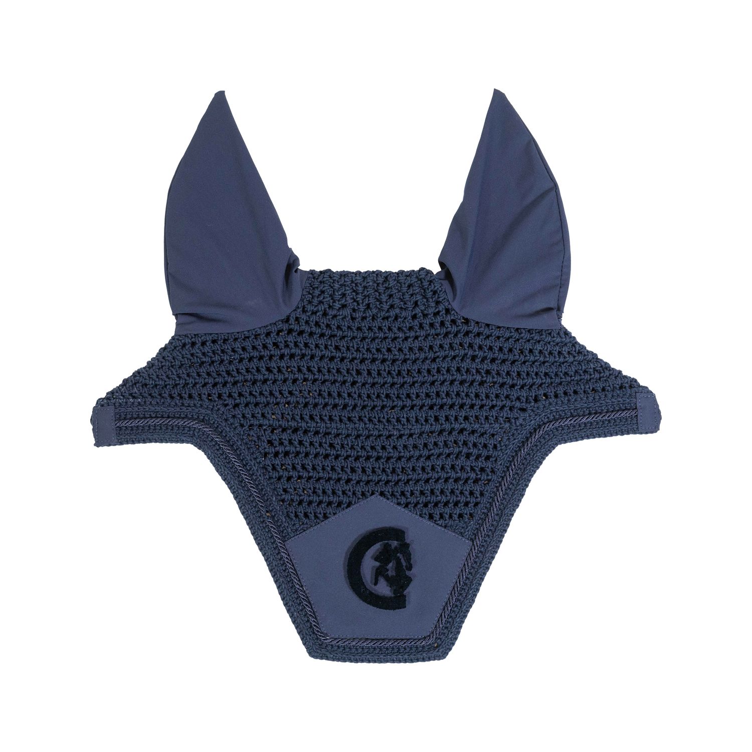 Kentucky Horsewear Fliegenhaube Wellington 3D Logo - navy, Größe Full